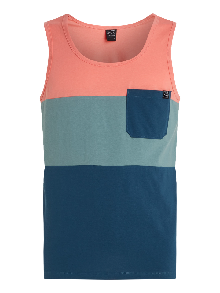 Protest PRTBLAVAND Men's Tank Top - Blue/ Teal/ Pink