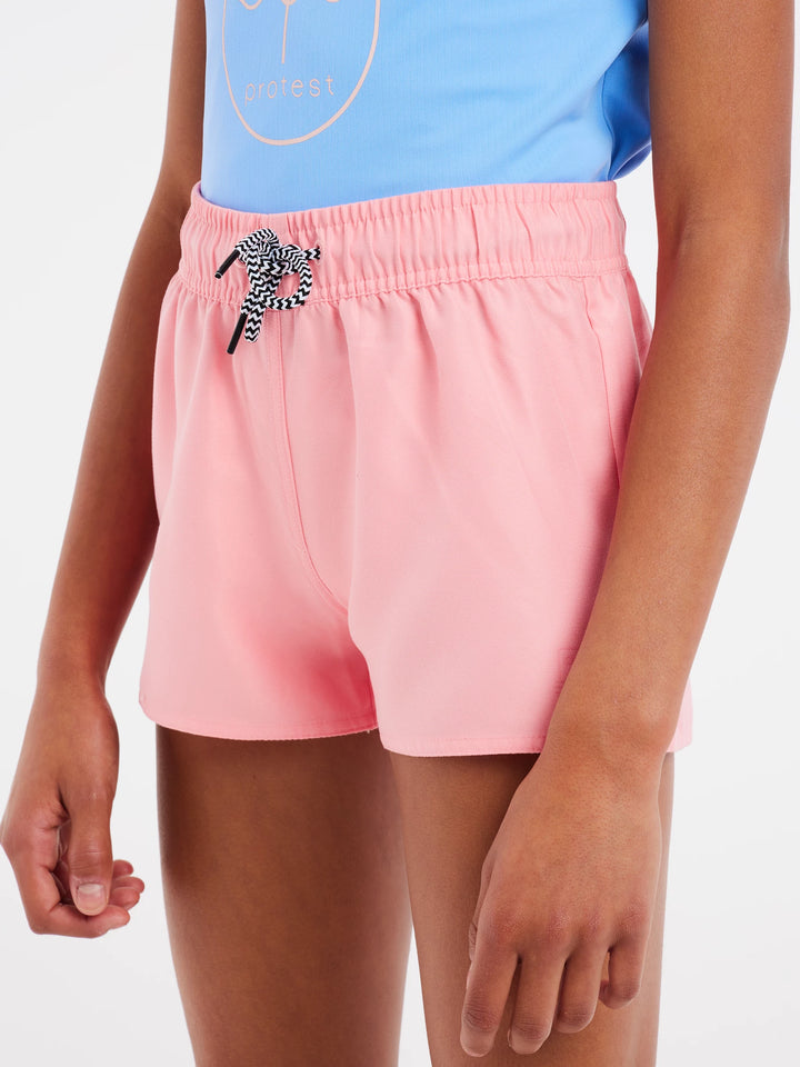 Protest PRTEVI JR Girls Beach Swim Shorts - Shell Pink