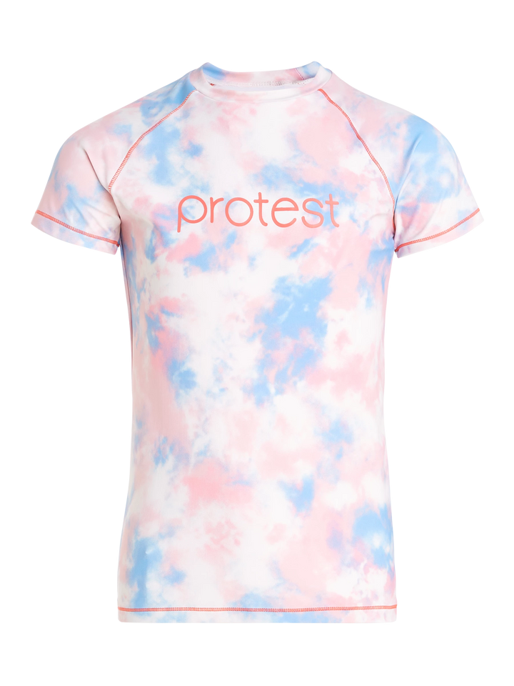 Protest PRTJELENA JR Lycra Rashguard - Kids Short Sleeve - Sugar Coral