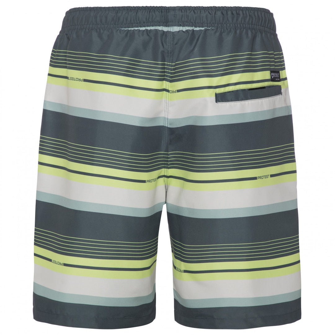 Protest PRTLANKSTON Men's Striped Swim Shorts - Hunter Green