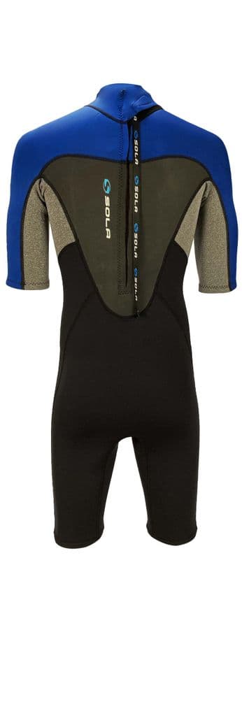 Sola Fusion Men's 3/2mm Shortie Wetsuit - Blue/ Black/ Grey - A1721