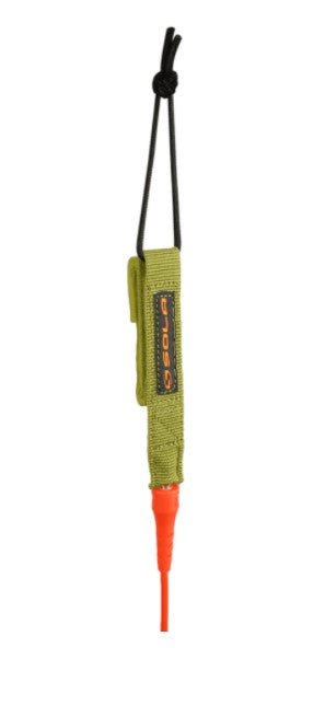 Sola Surfboard Leash - 5ft 6" - 5mm - Orange/ Khaki